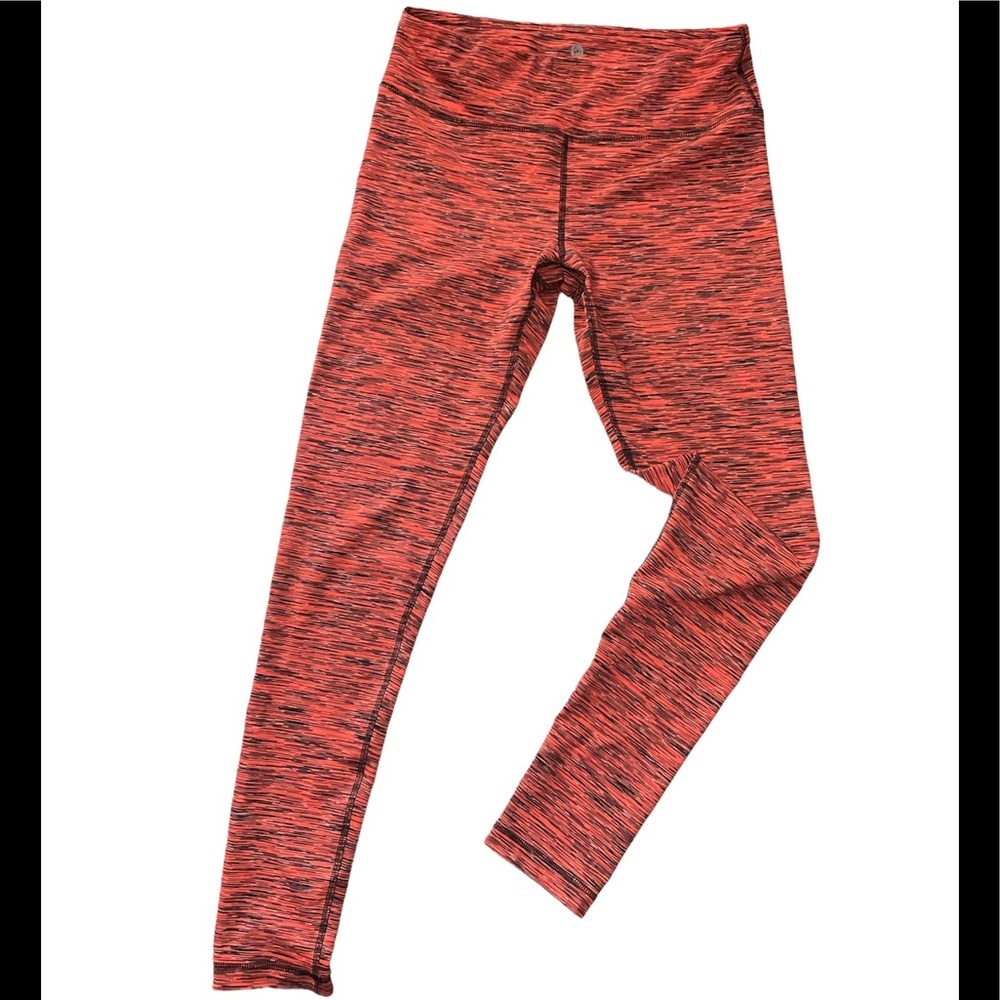90 Degree By Reflex - Performance Activewear Orange/Black Yoga Leggings Sz M